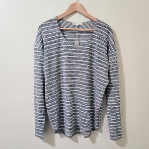 Relished striped long sleeve shirt L